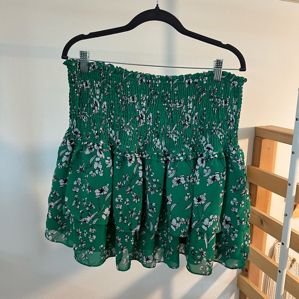 Floral Green Skirt